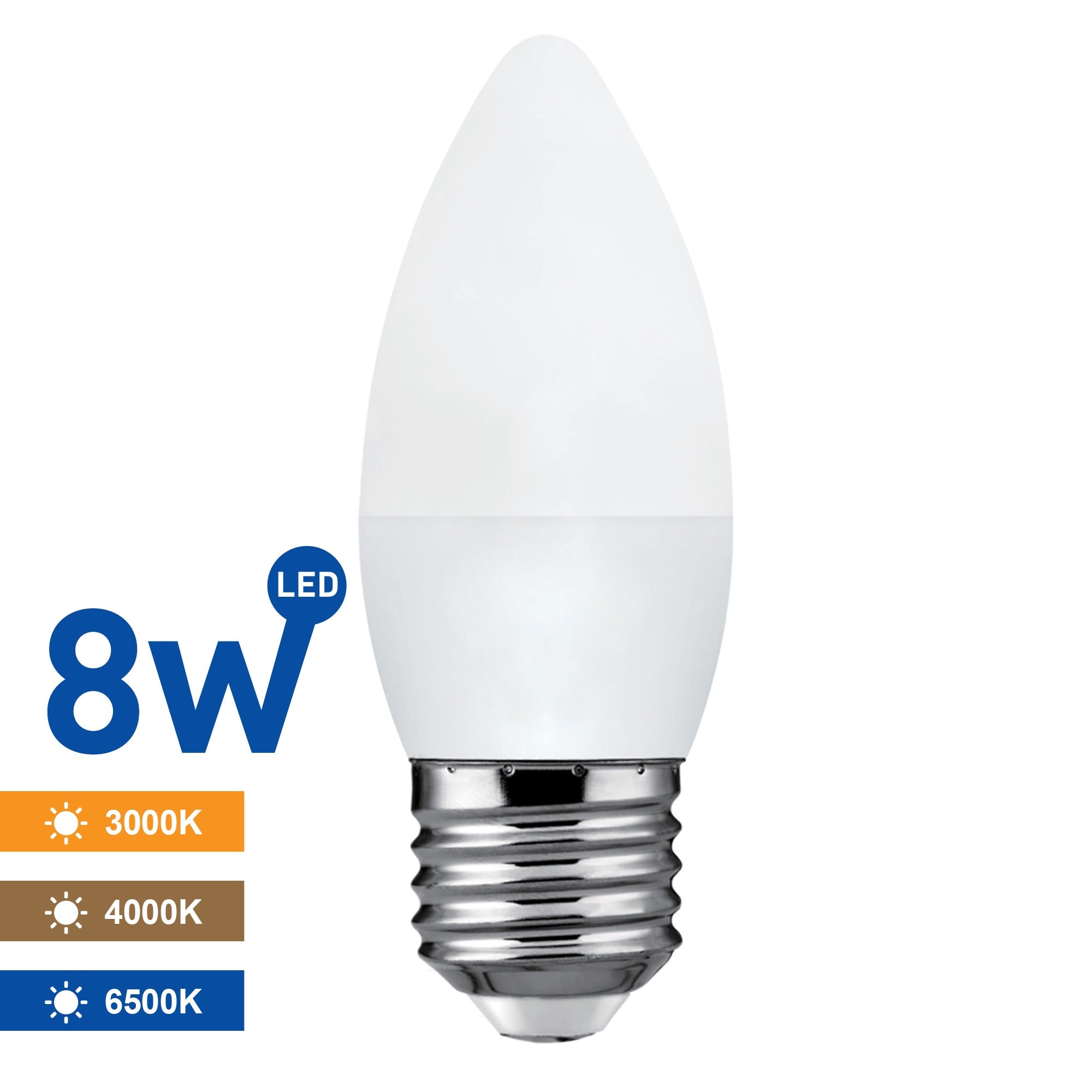 Bec Led E27 8W Lumanare